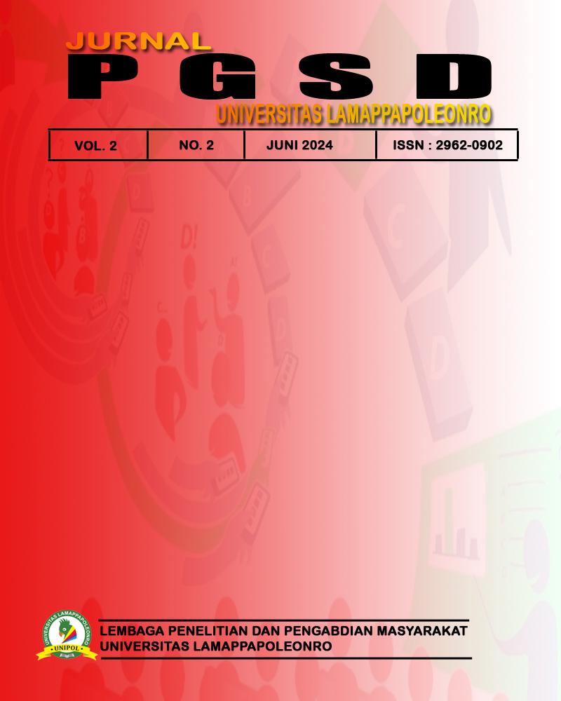 					View Vol. 2 No. 2 (2024): Jurnal PGSD Universitas Lamappapoleonro
				